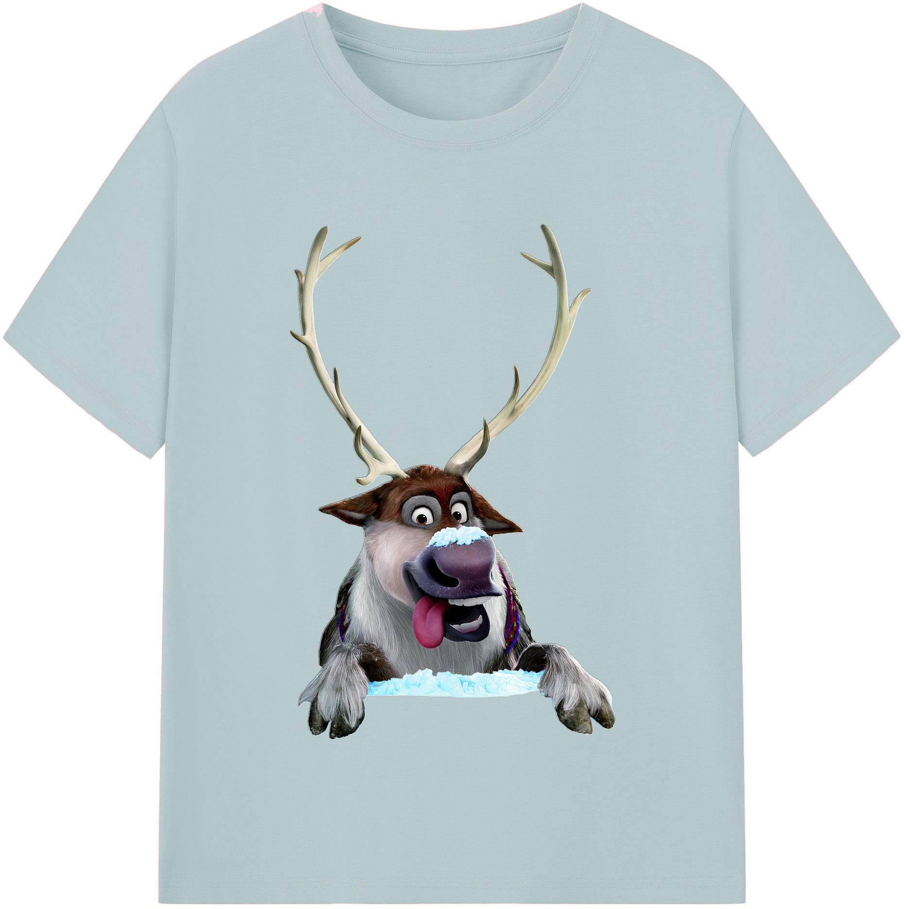 （画像用） アナと雪の女王 アンナ エルサ Frozen Anna Elsa 綿100％半袖Tシャツ（フロントプリント）
